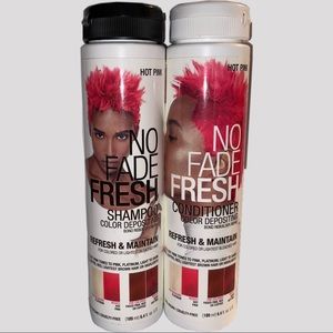 No Fade Fresh Hot Pink Shampoo & Conditioner Set Color Depositing 6.4 Fl Oz